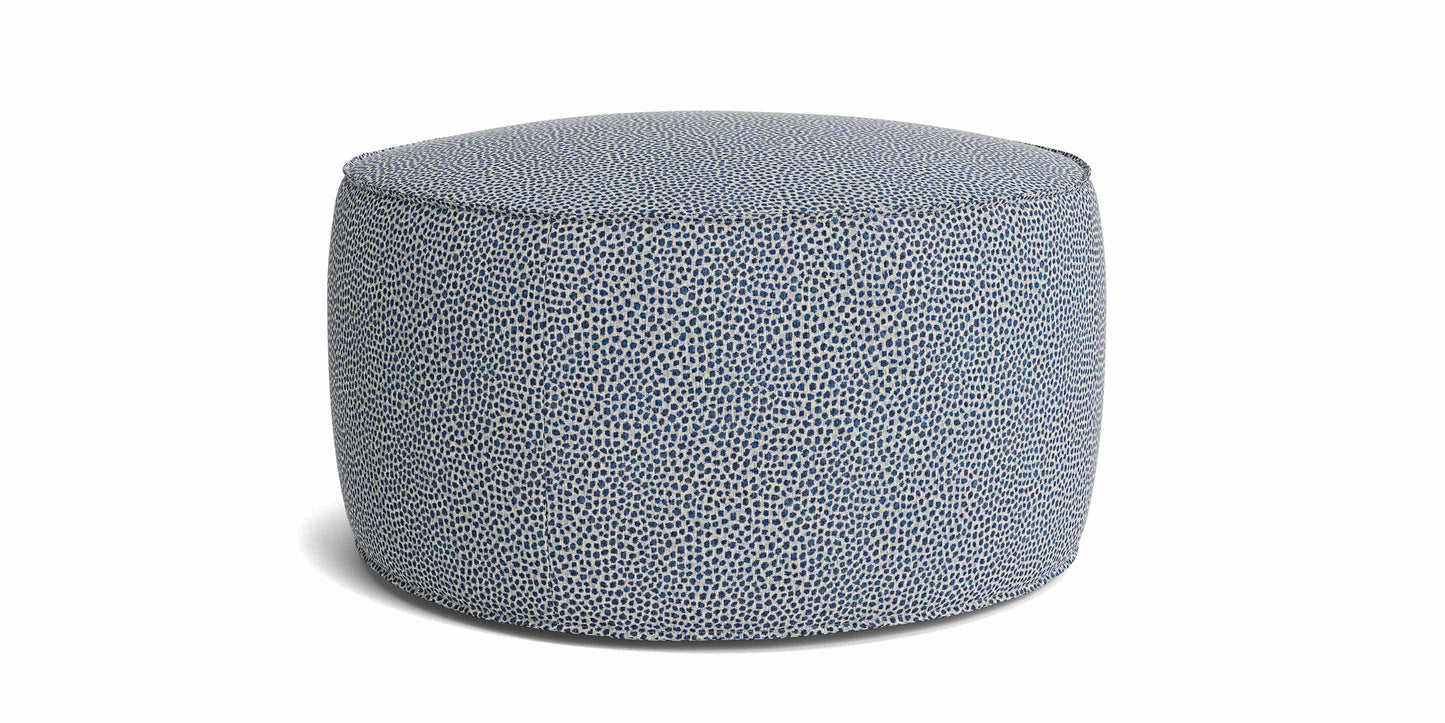 Bassett Rhonda Round Ottoman 40" — Your Fabric, Built in the USA Bassett Ottoman