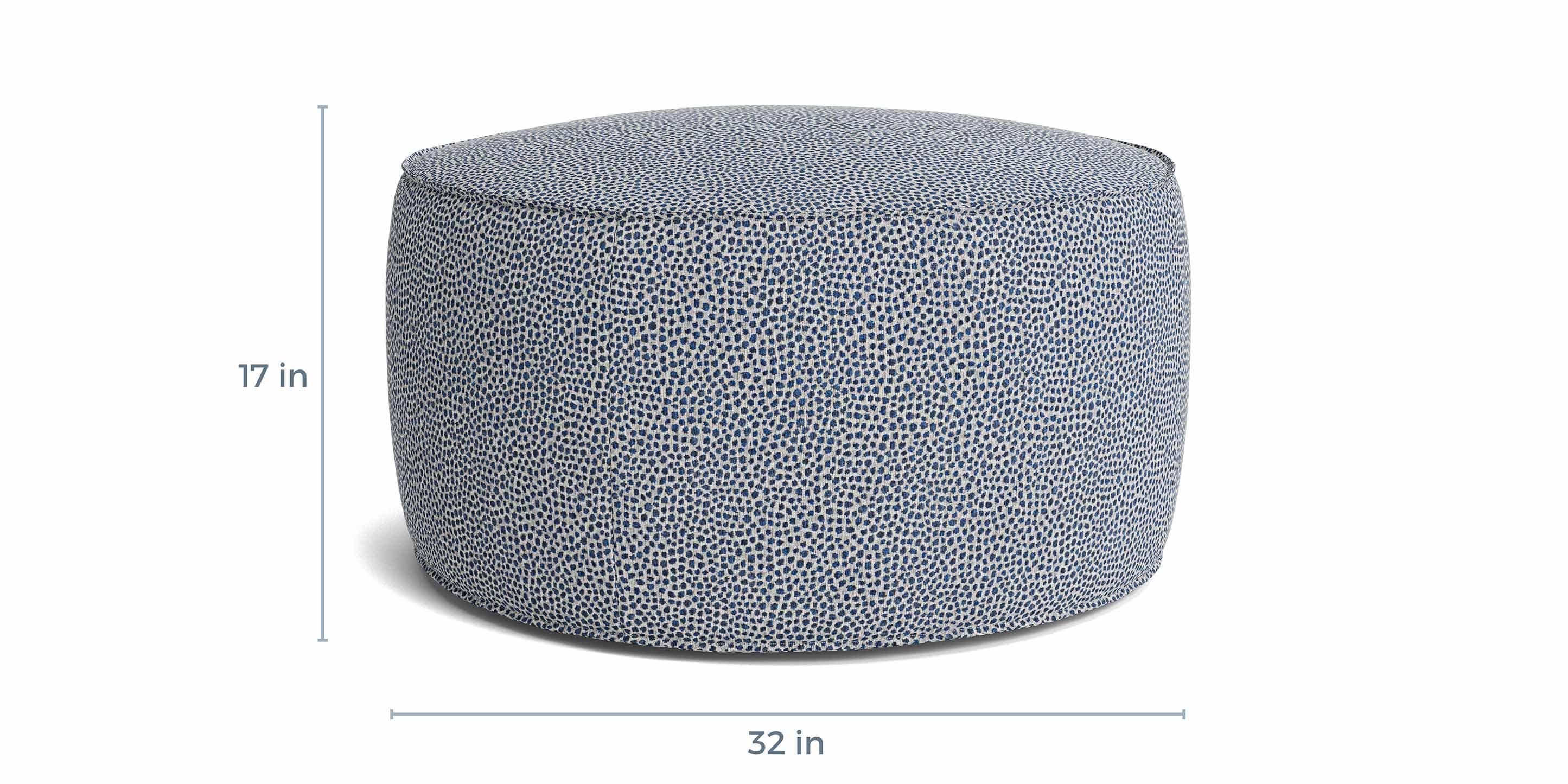 Bassett Rhonda Round Ottoman 40" — Your Fabric, Built in the USA Bassett Ottoman