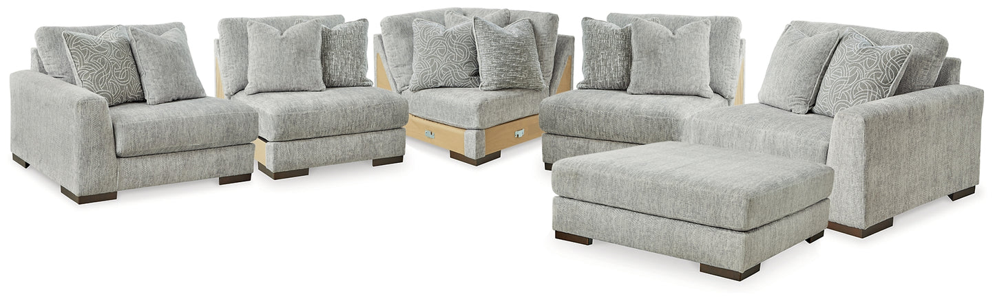 Regent Park 5-Piece Sectional with Ottoman