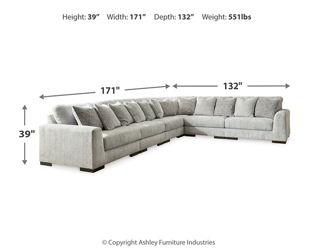 Regent Park 6-Piece Sectional with Ottoman