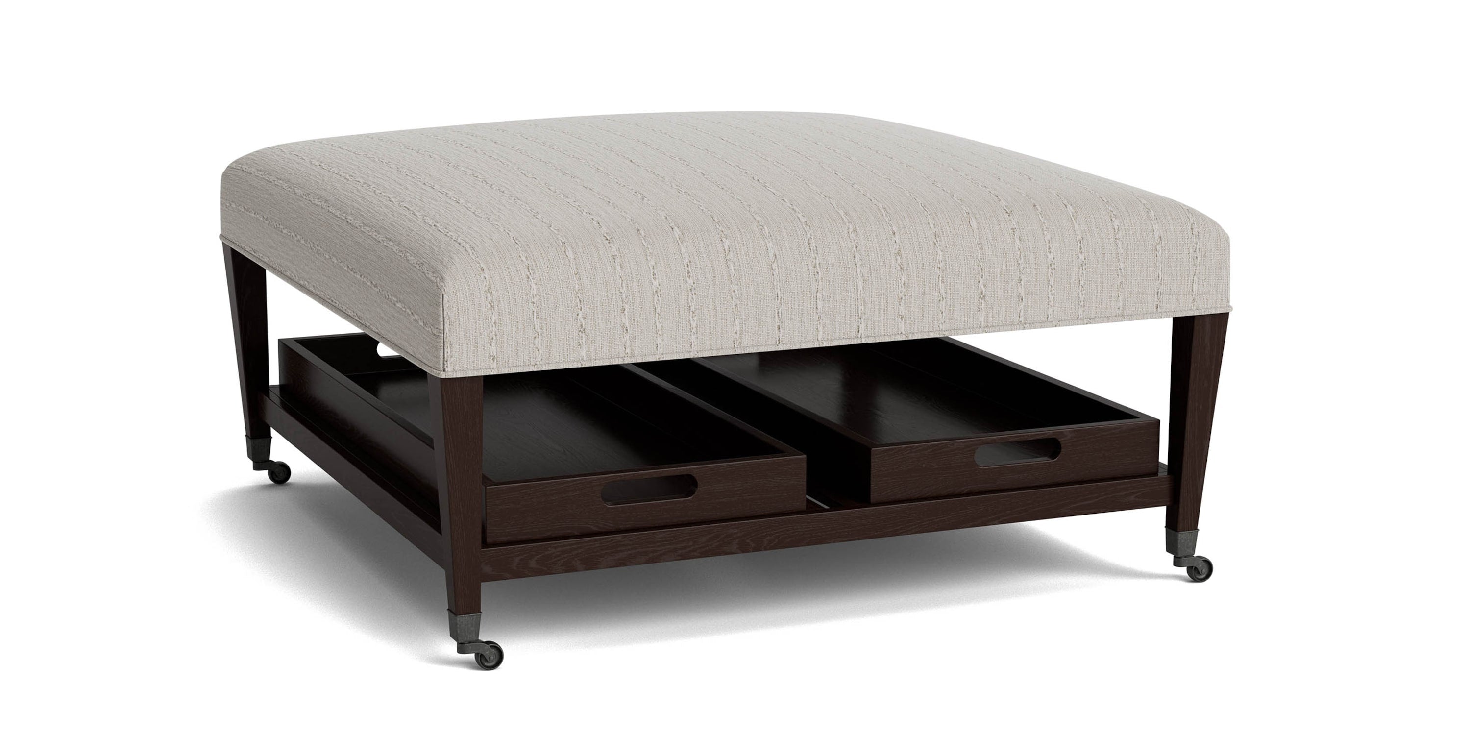 Kara Ottoman with Trays Bassett