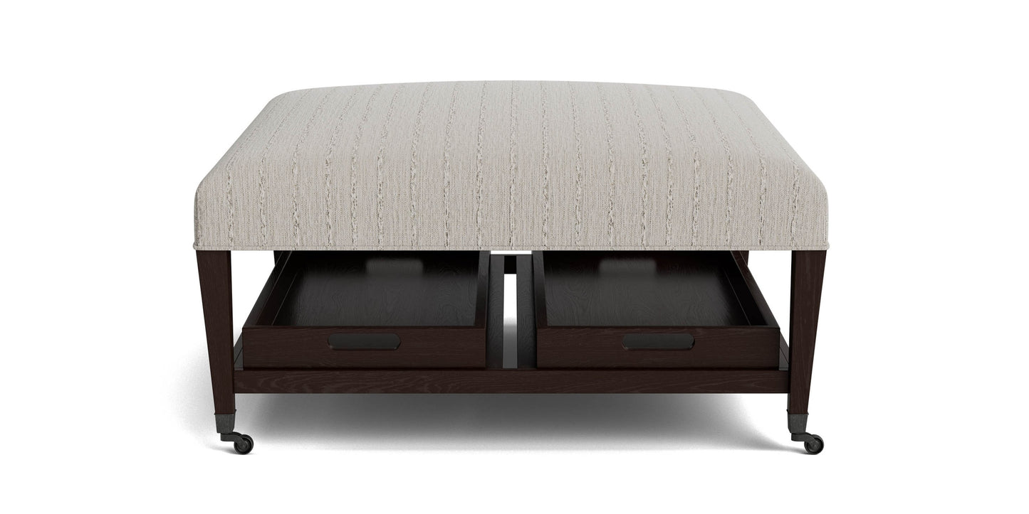 Kara Ottoman with Trays Bassett