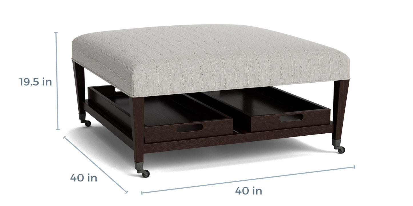 Kara Ottoman with Trays Bassett