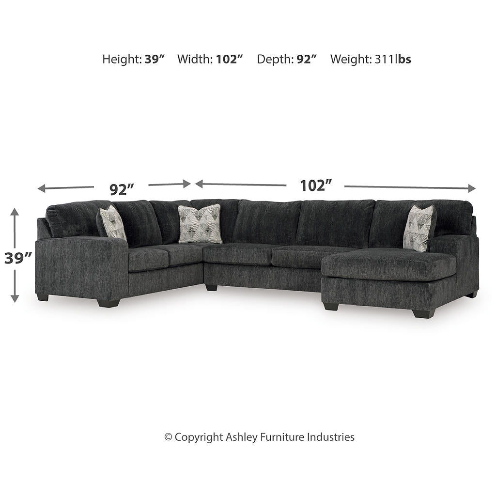 Hollyview 3-Piece Sectional with Chaise Signature Design by Ashley® Living Room