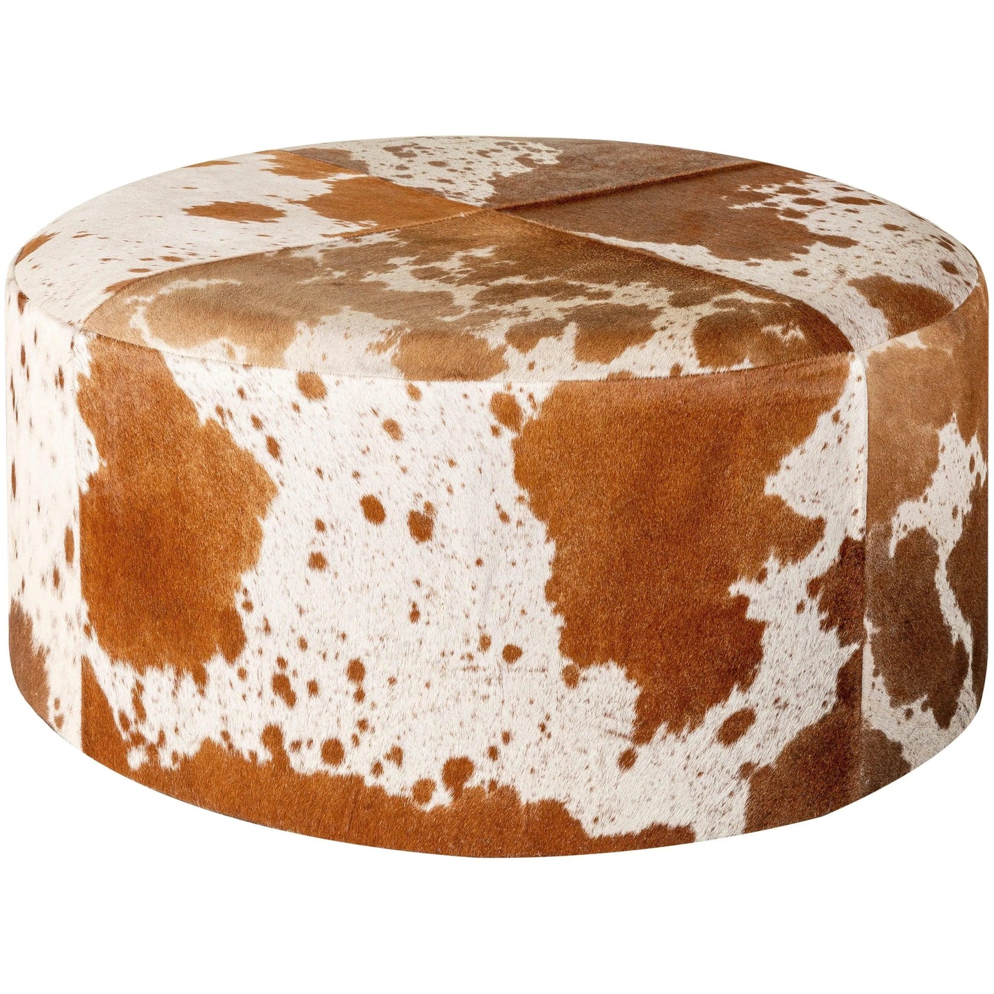 Abilene Ottoman — Brown/White Livabliss Ottoman