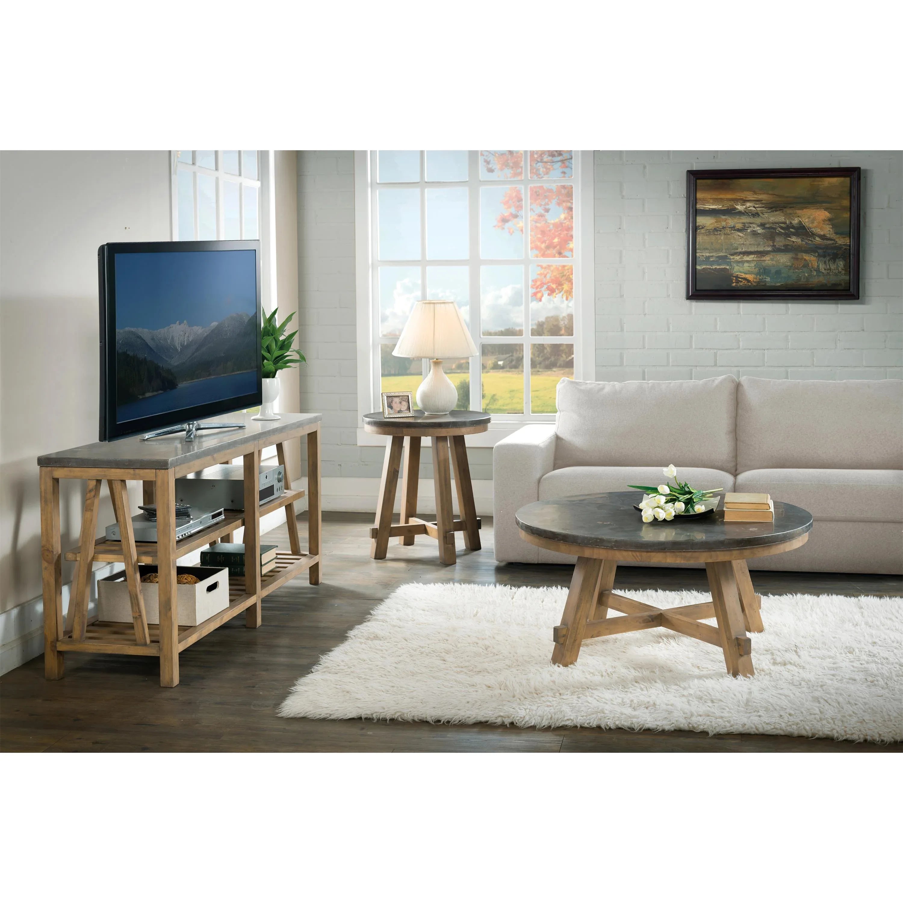 Weatherford Rnd Cktl Tbl-base Riverside Furniture Tables