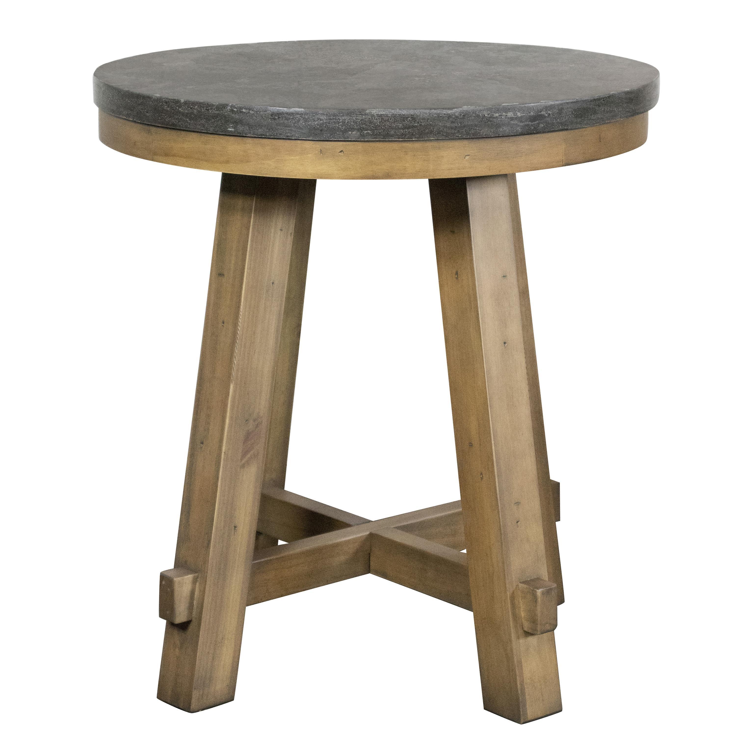Weatherford Rnd End Tbl-blustone Top Riverside Furniture Tables