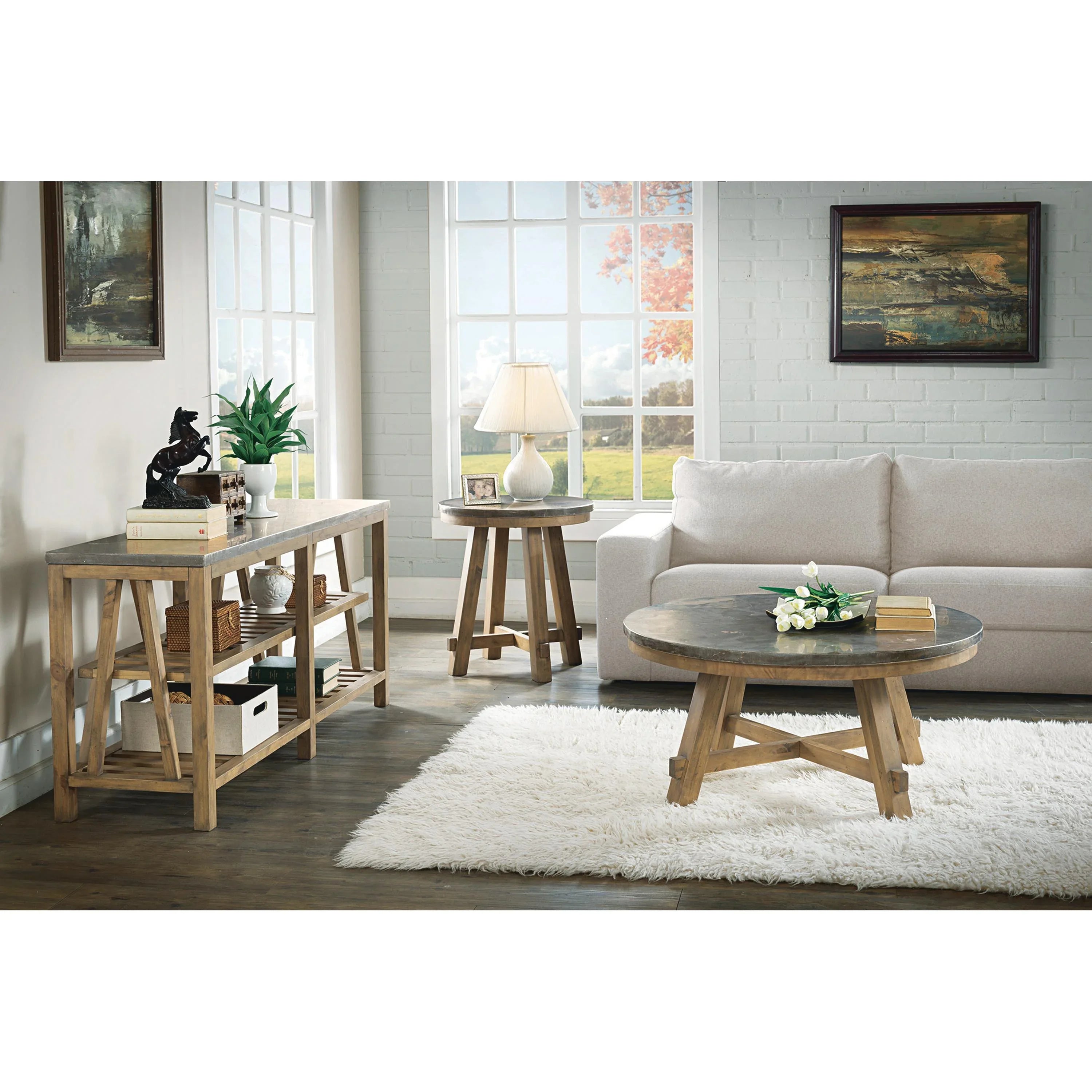 Weatherford Rnd End Tbl-base Riverside Furniture Tables