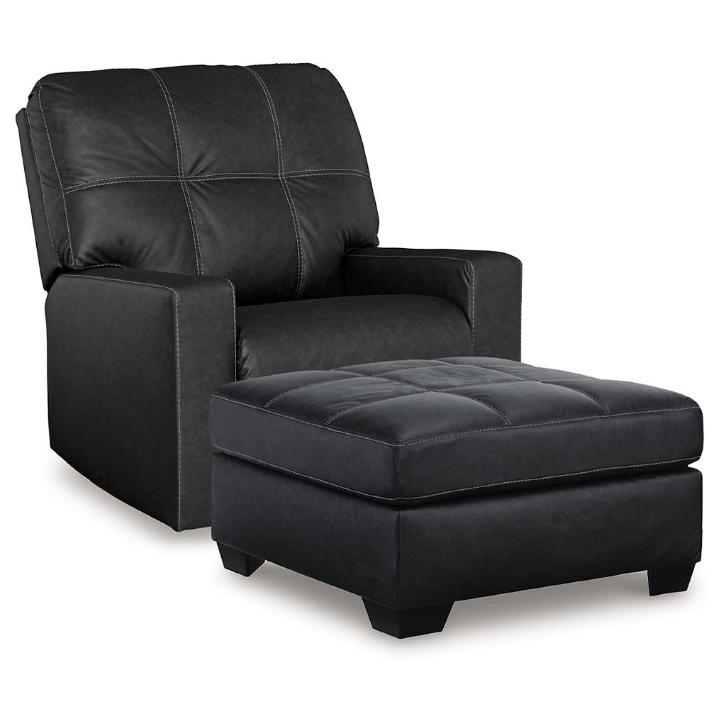 Barlin Mills Recliner and Oversized Accent Ottoman Benchcraft® Uncategorized