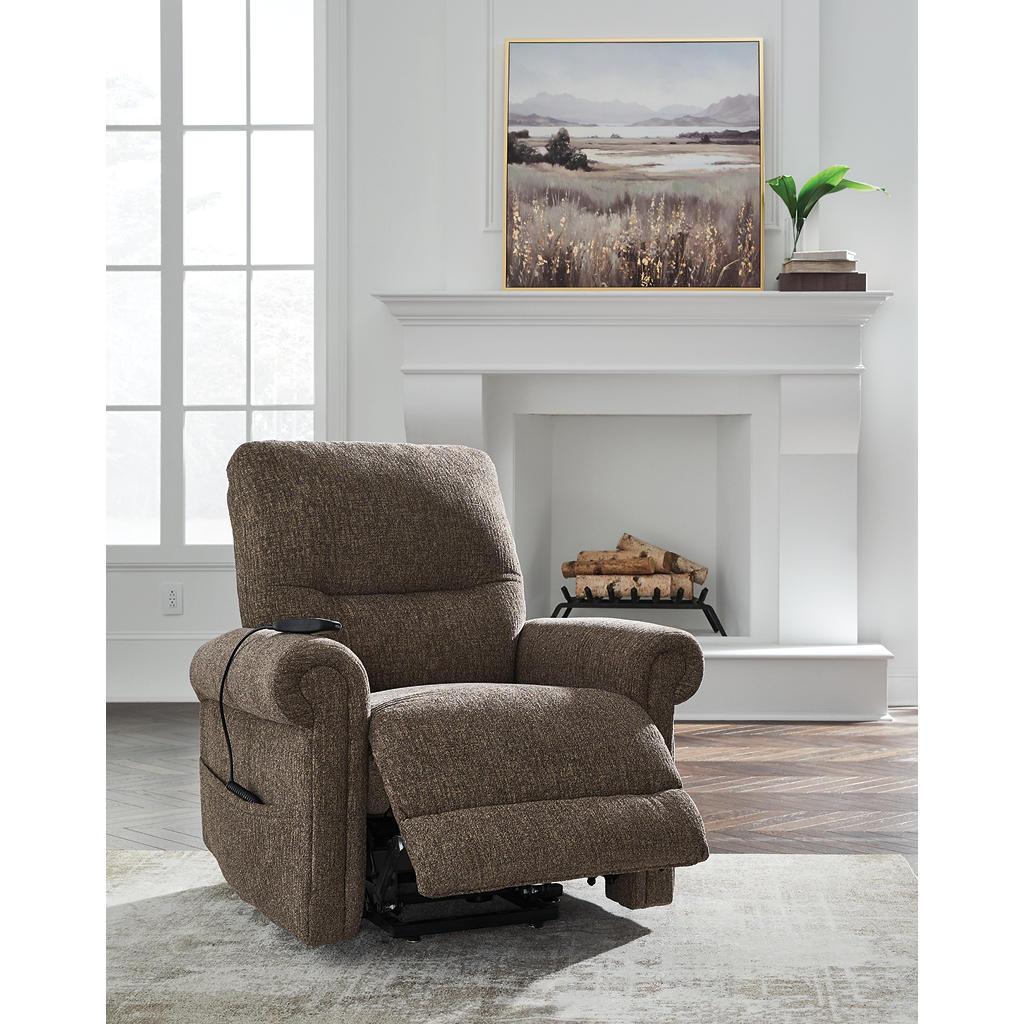 Aureta Power Lift Recliner — Earth Nuvella, Stand-Assist Comfort Signature Design by Ashley® Living Room