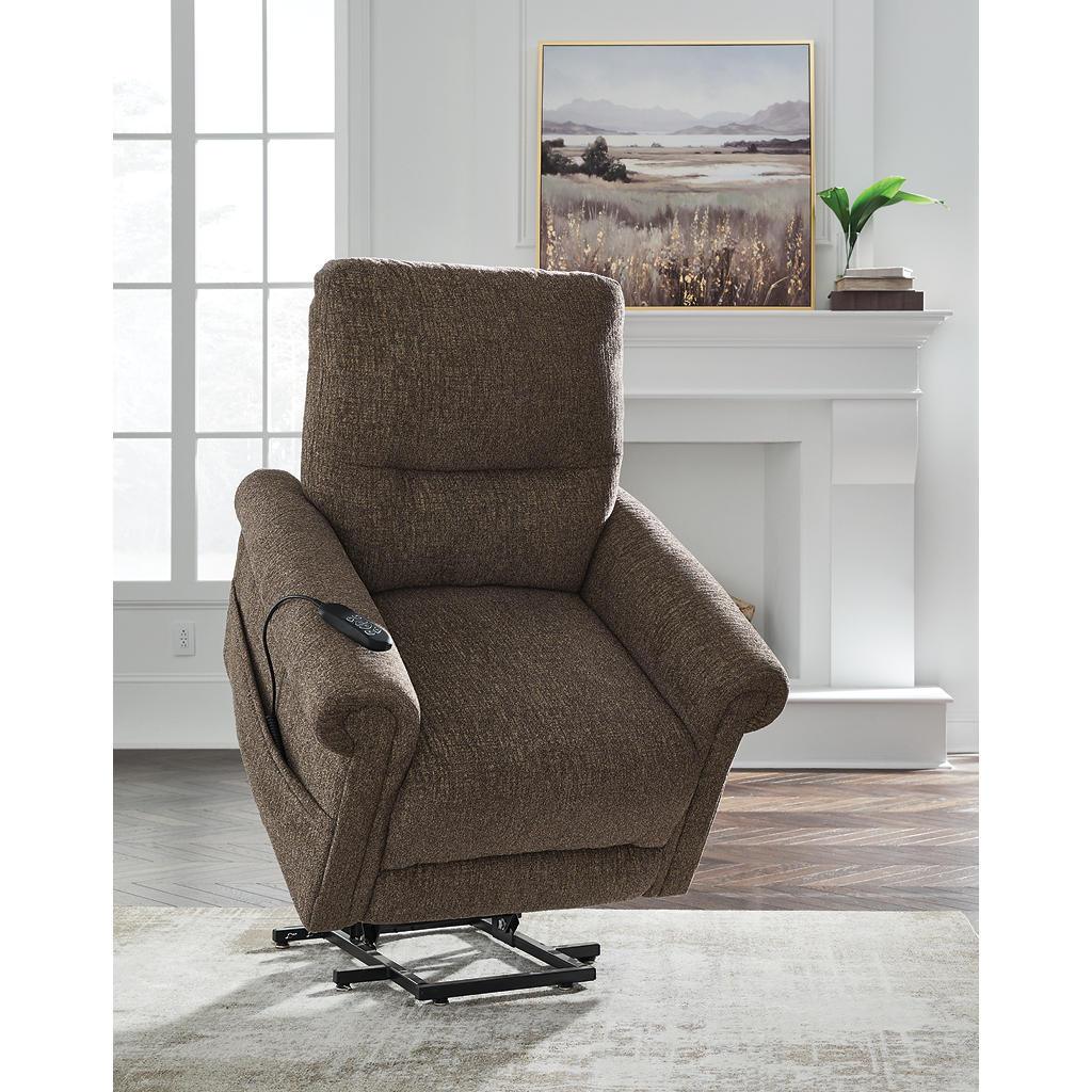 Aureta Power Lift Recliner — Earth Nuvella, Stand-Assist Comfort Signature Design by Ashley® Living Room