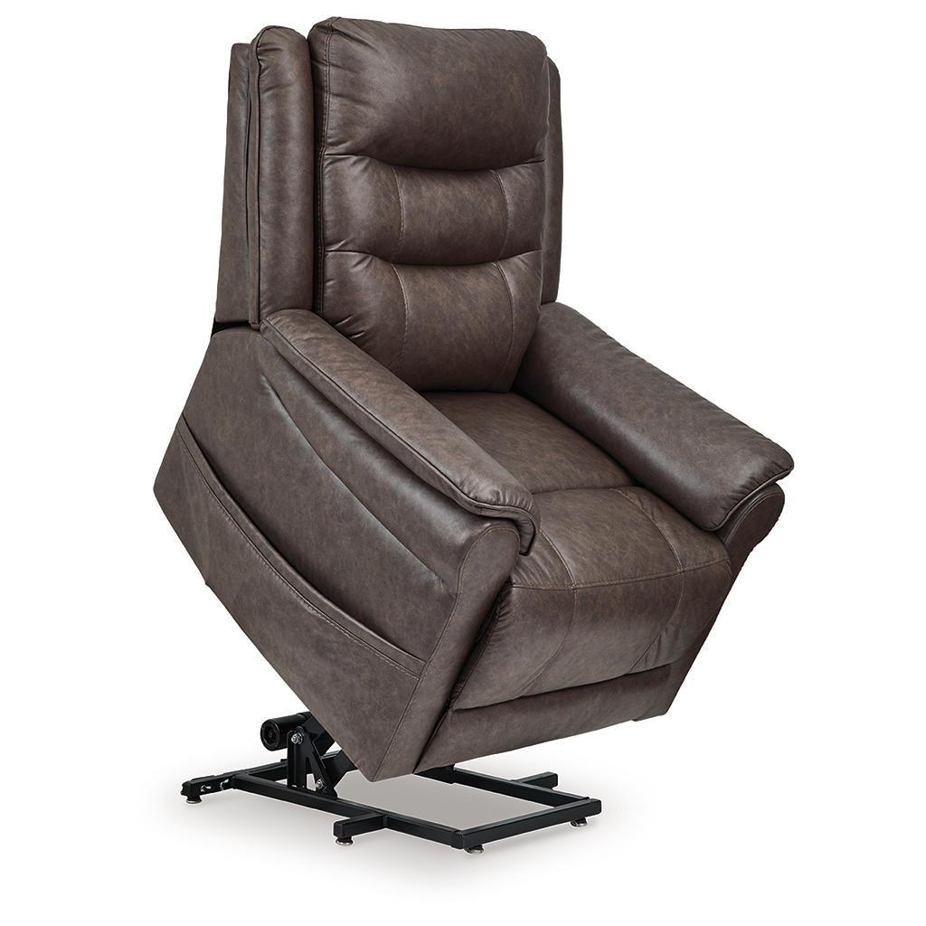 Oatman Power Lift Recliner — Umber with Heat and Massage Signature Design by Ashley® Living Room
