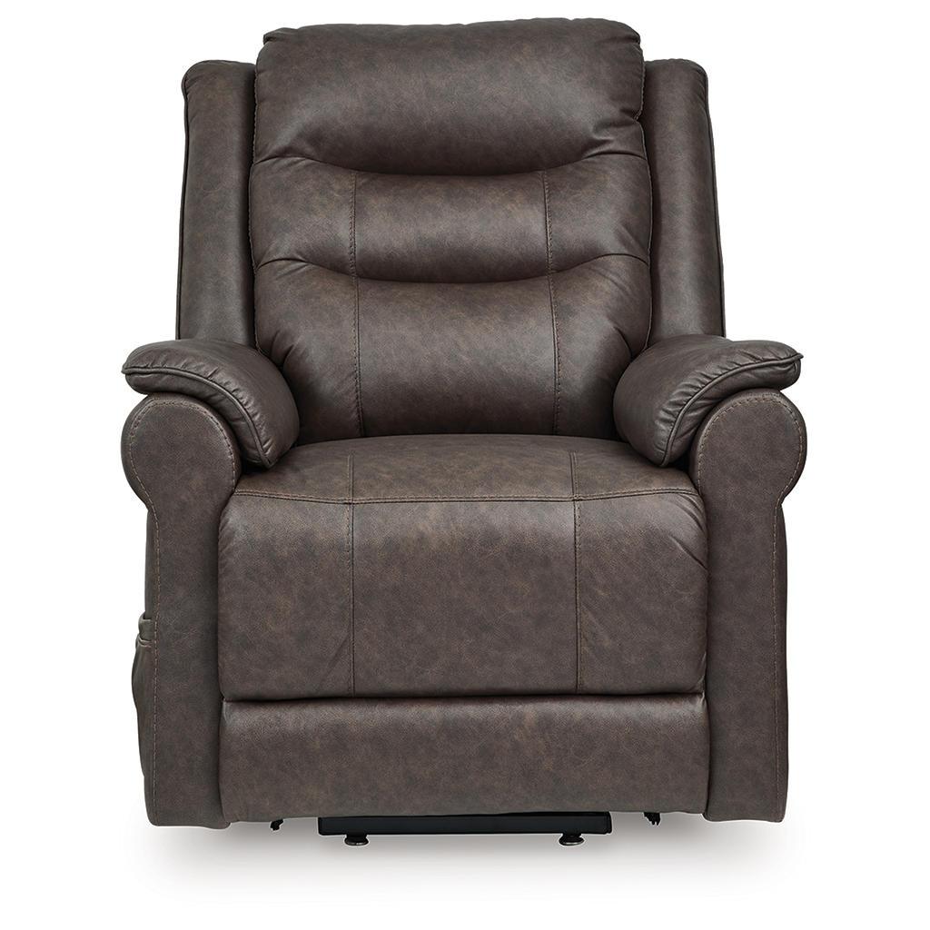 Oatman Power Lift Recliner — Umber with Heat and Massage Signature Design by Ashley® Living Room