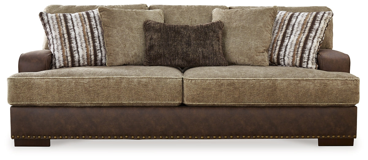 Alesbury Sofa and Oversized Swivel Accent Chair
