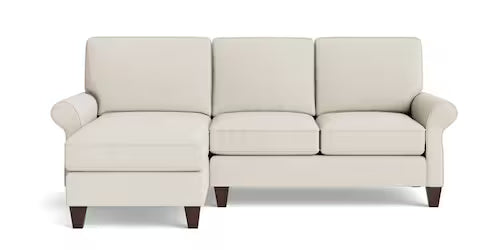 Bassett Davenport Chaise — Left or Right Facing, Your Fabric Bassett Sofa