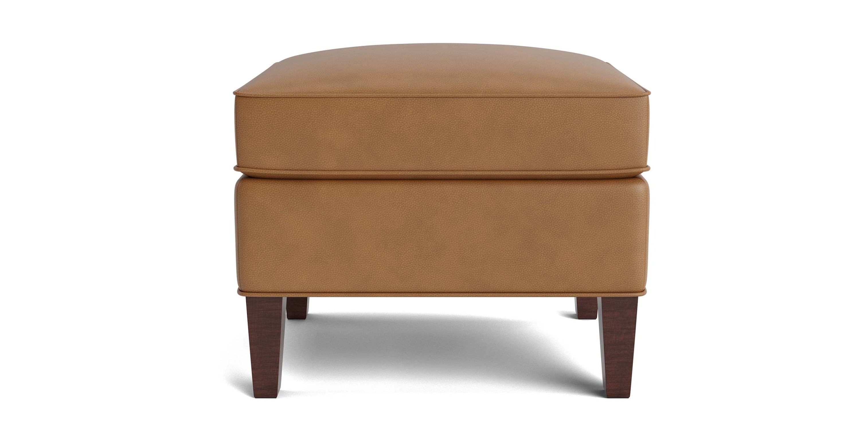 Kent Leather Ottoman Bassett
