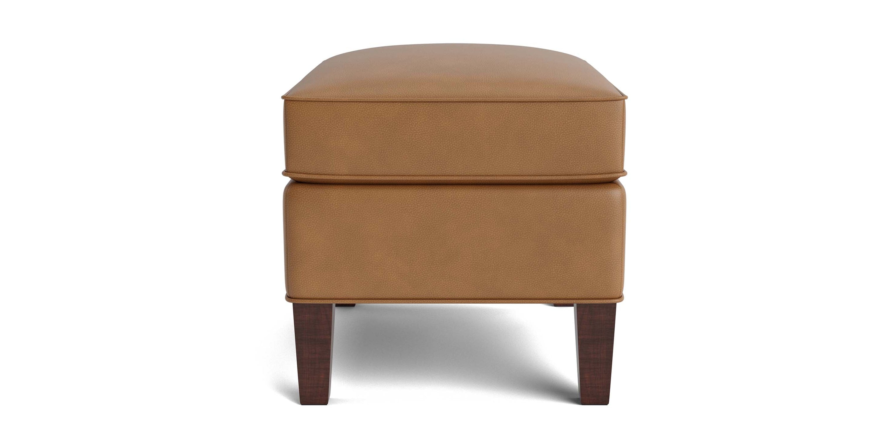 Kent Leather Ottoman Bassett