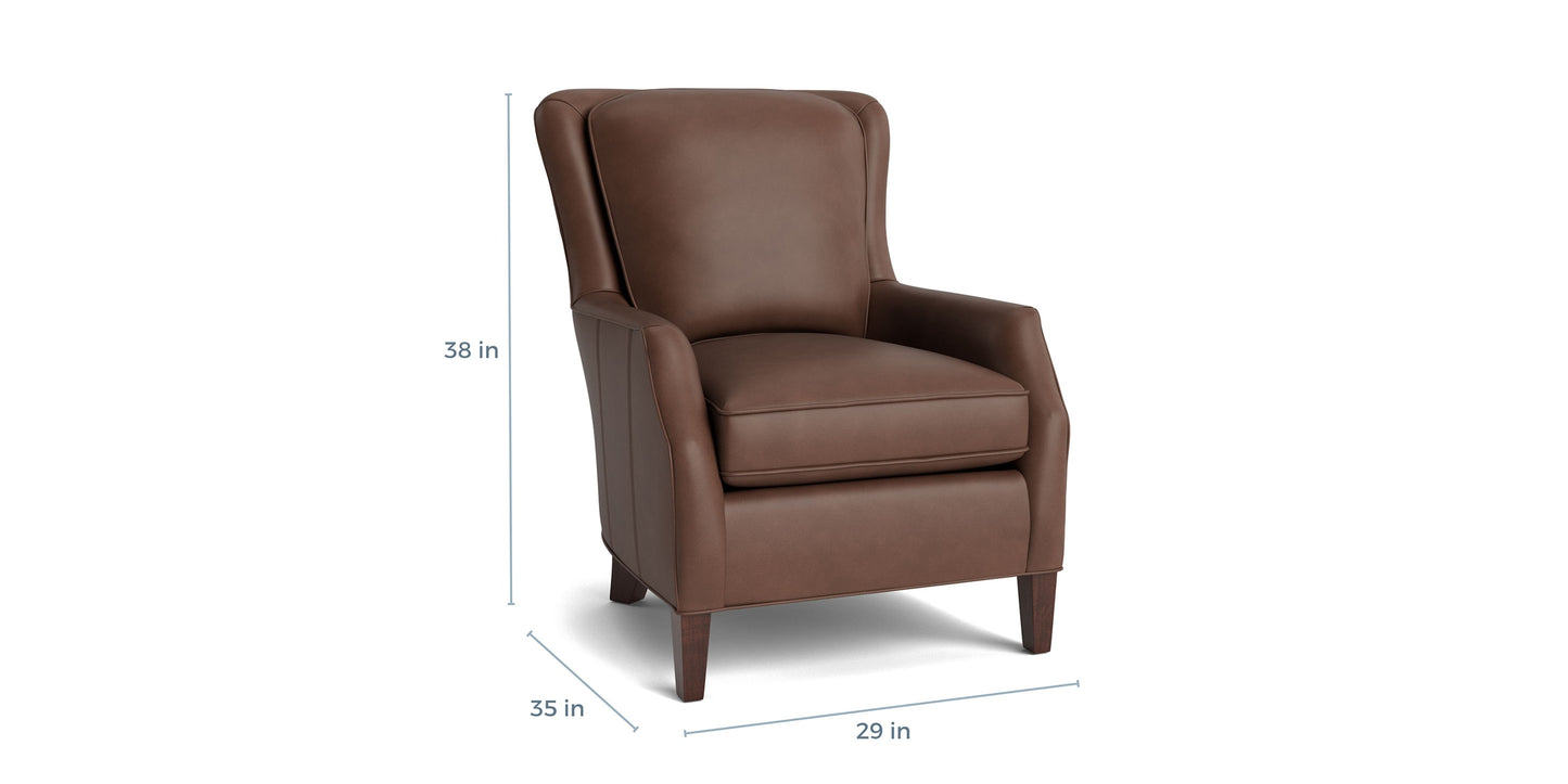 Kent Leather Slope Arm Chair Bassett