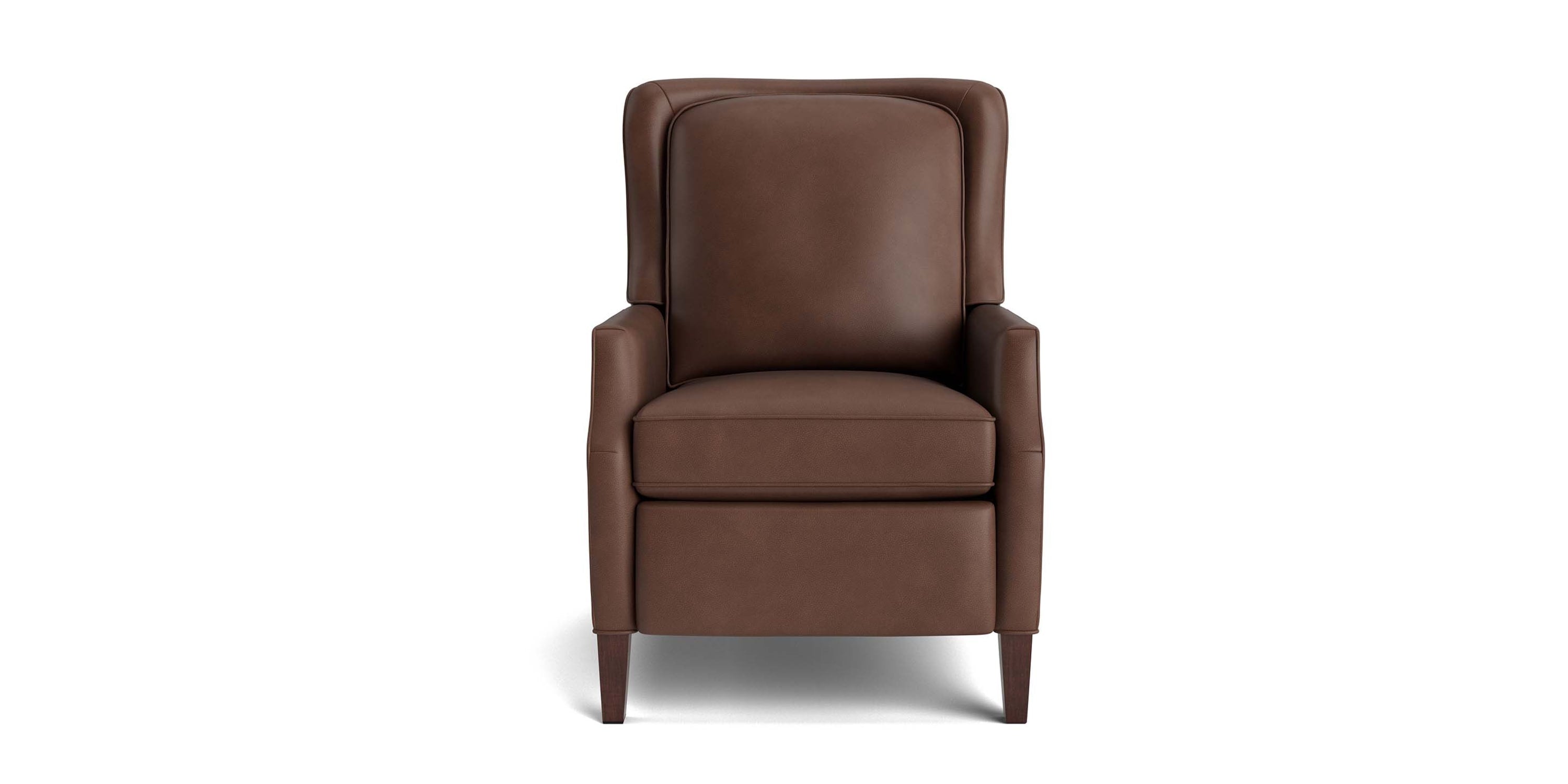 Kent Leather Slope Arm Manual Recliner Bassett