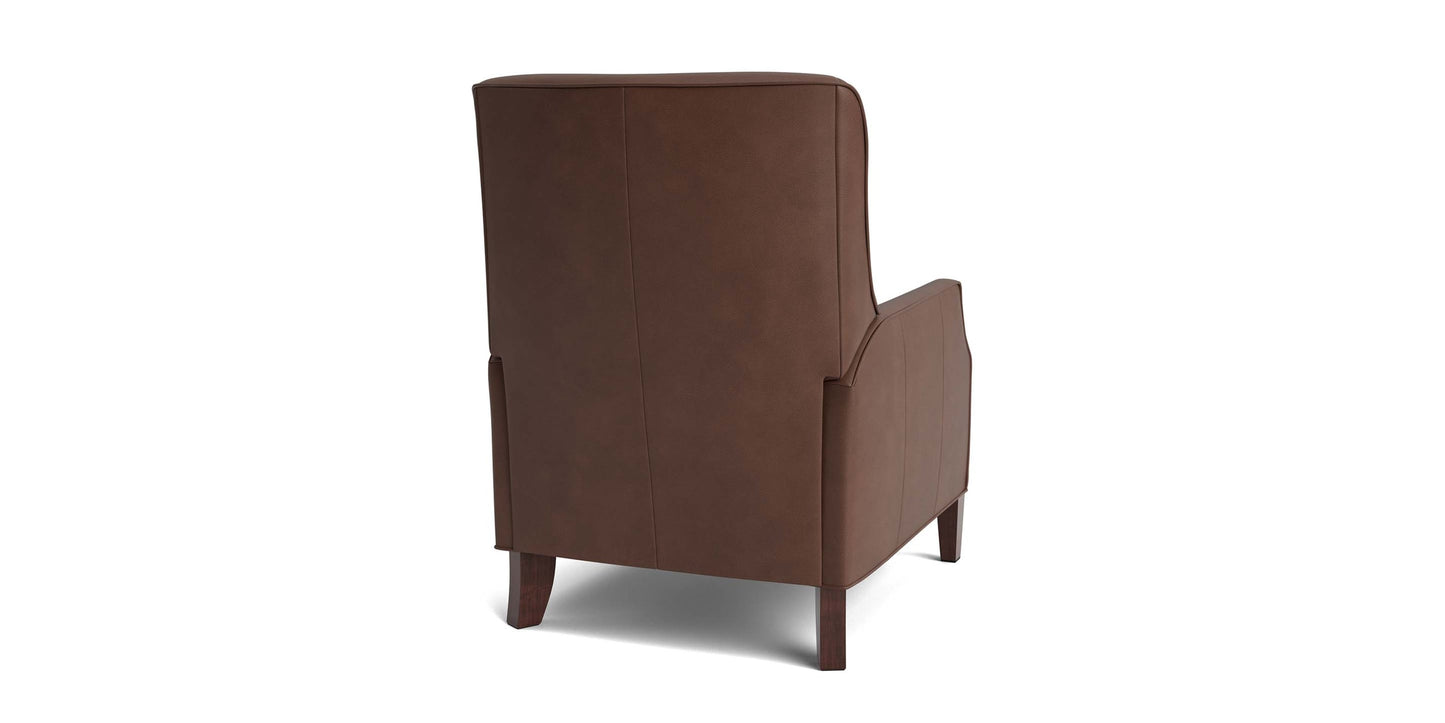 Kent Leather Slope Arm Manual Recliner Bassett