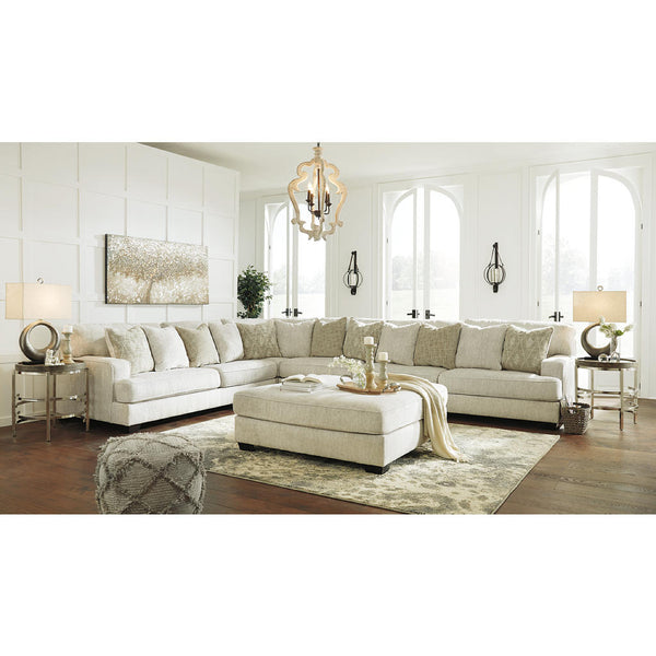4-Piece Sectional - Rawcliffe Chenille Microfiber Neutral
