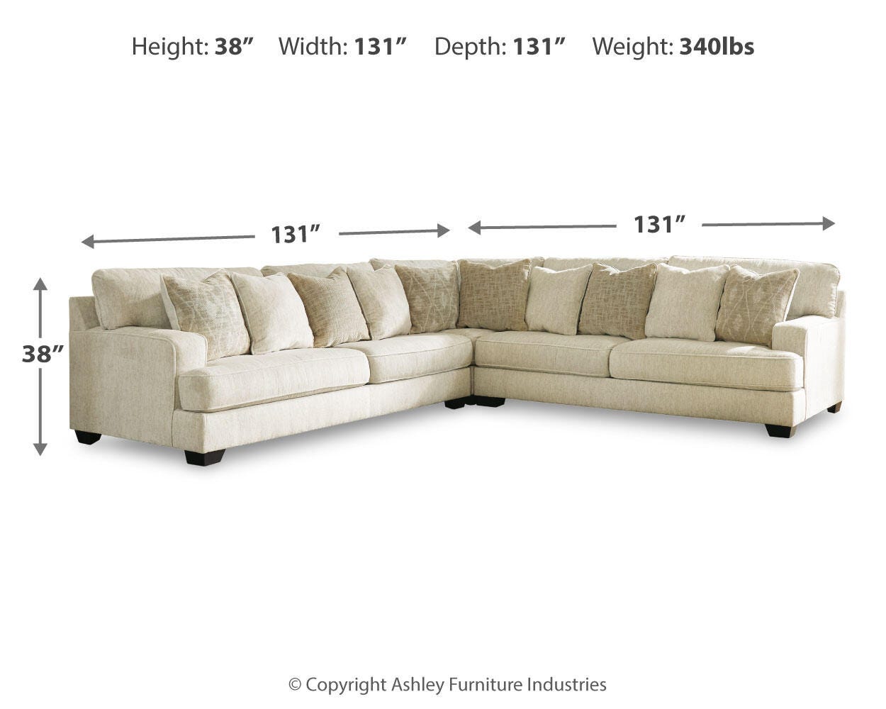 Rawcliffe 5-Piece Sectional Signature Design by Ashley® Living Room