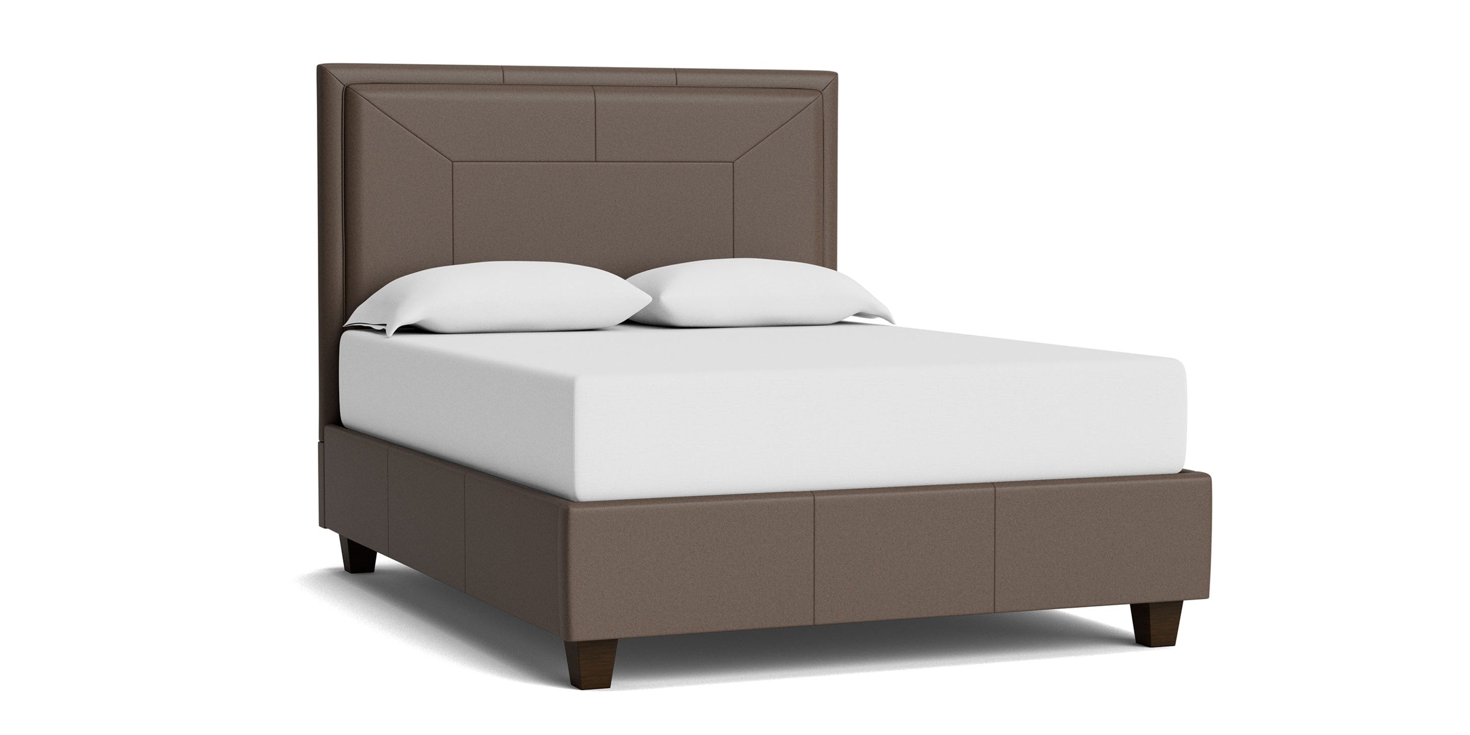 Manhattan Leather Upholstered Bed Bassett Bedroom Furniture