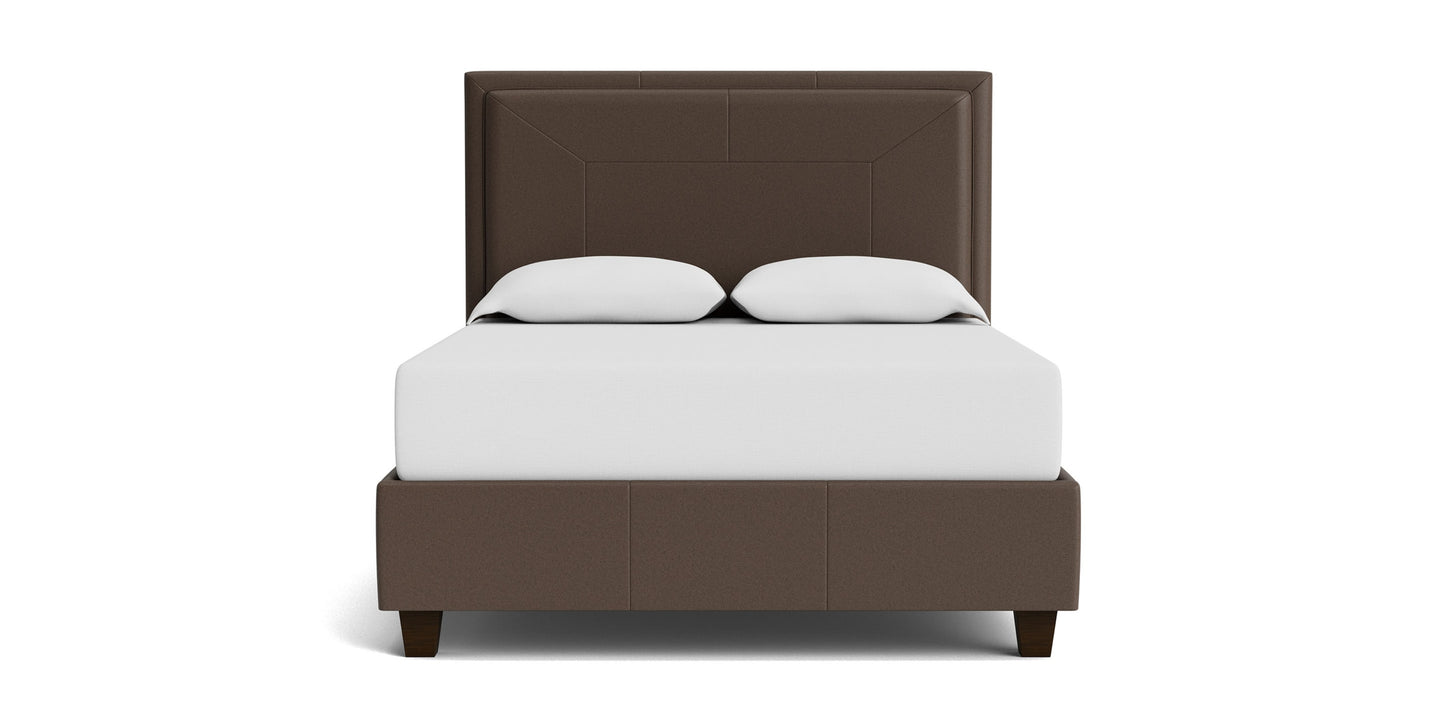 Manhattan Leather Upholstered Storage Bed Bassett Bedroom Furniture