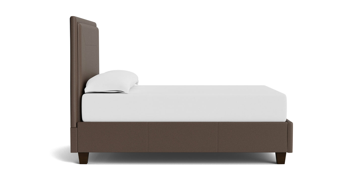 Manhattan Leather Upholstered Bed Bassett Bedroom Furniture