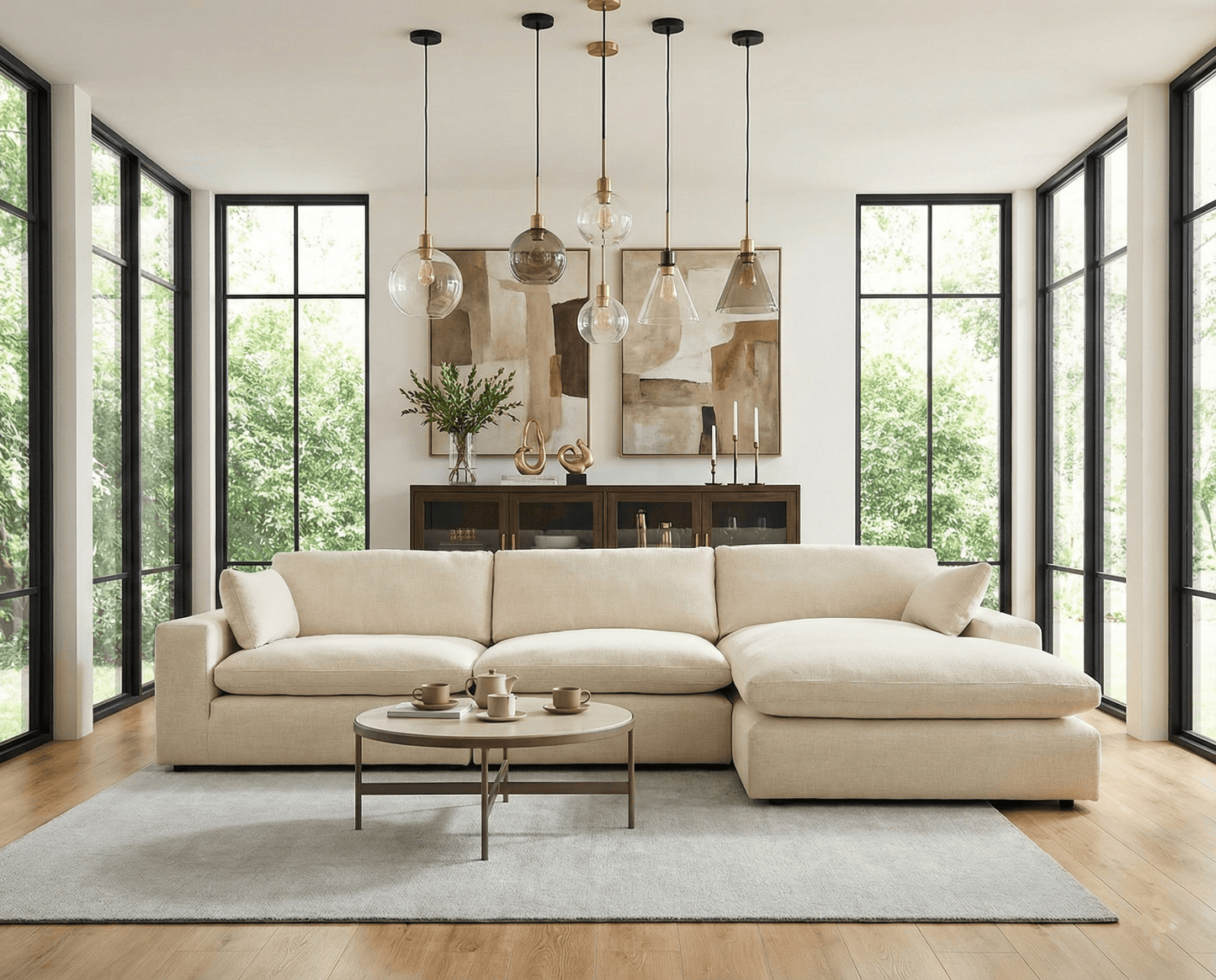 Elyza 3-Piece Sectional with Chaise Benchcraft® Living Room
