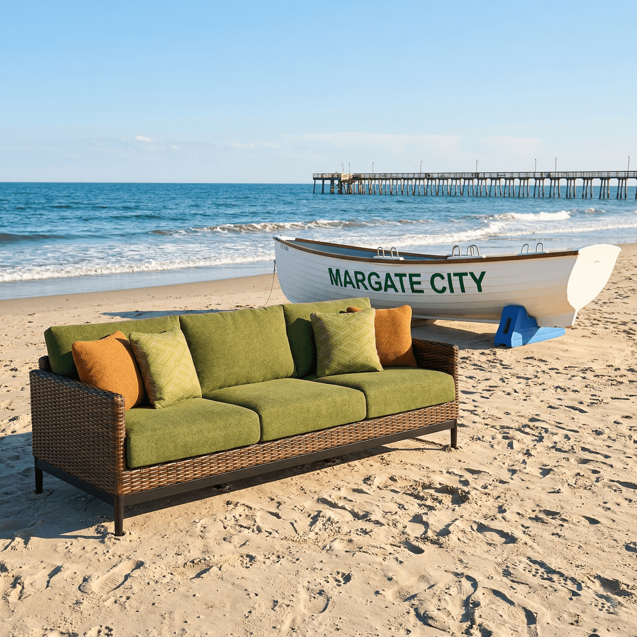Horizon Hall Outdoor Sofa with Cushion Signature Design by Ashley® Outdoor