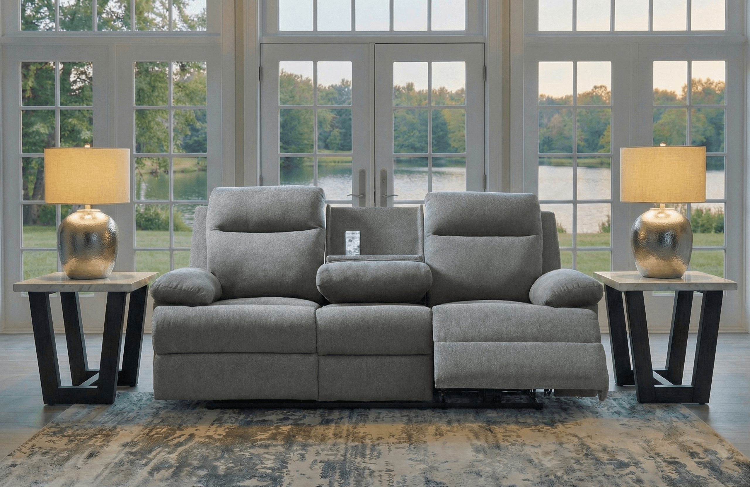 DOORBUSTER! Side-Swipe Reclining Sofa with Drop Down Table Signature Design by Ashley® Living Room