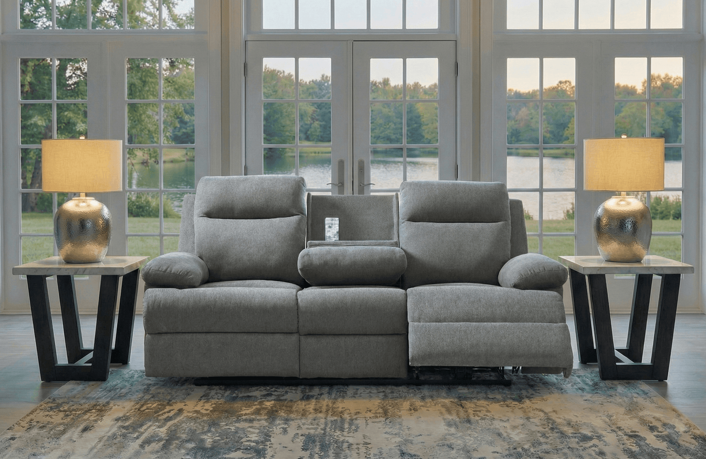DOORBUSTER! Side-Swipe Reclining Sofa with Drop Down Table Signature Design by Ashley® Living Room