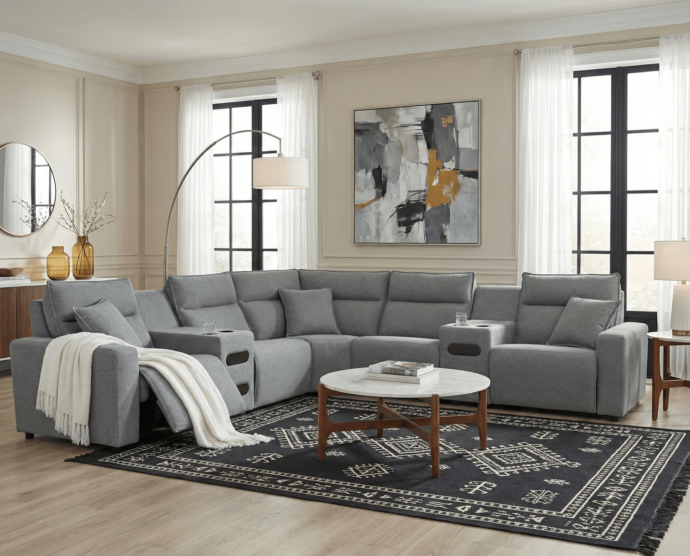 ModMax II 7-Piece Power Reclining Sectional with Audio Consoles Signature Design by Ashley® Living Room