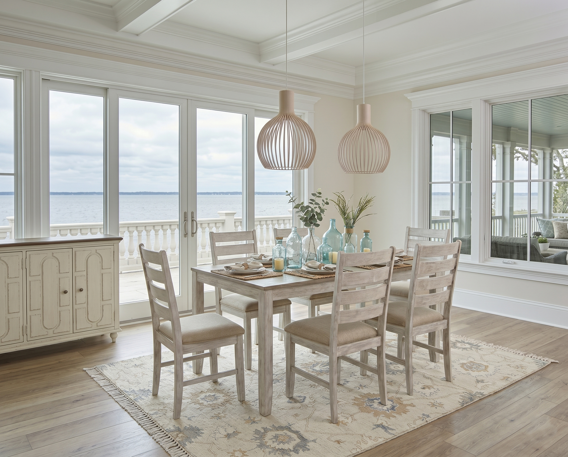 Skempton Dining Table and 6 Chairs — Coastal Two-Tone, Set of 7 Signature Design by Ashley®