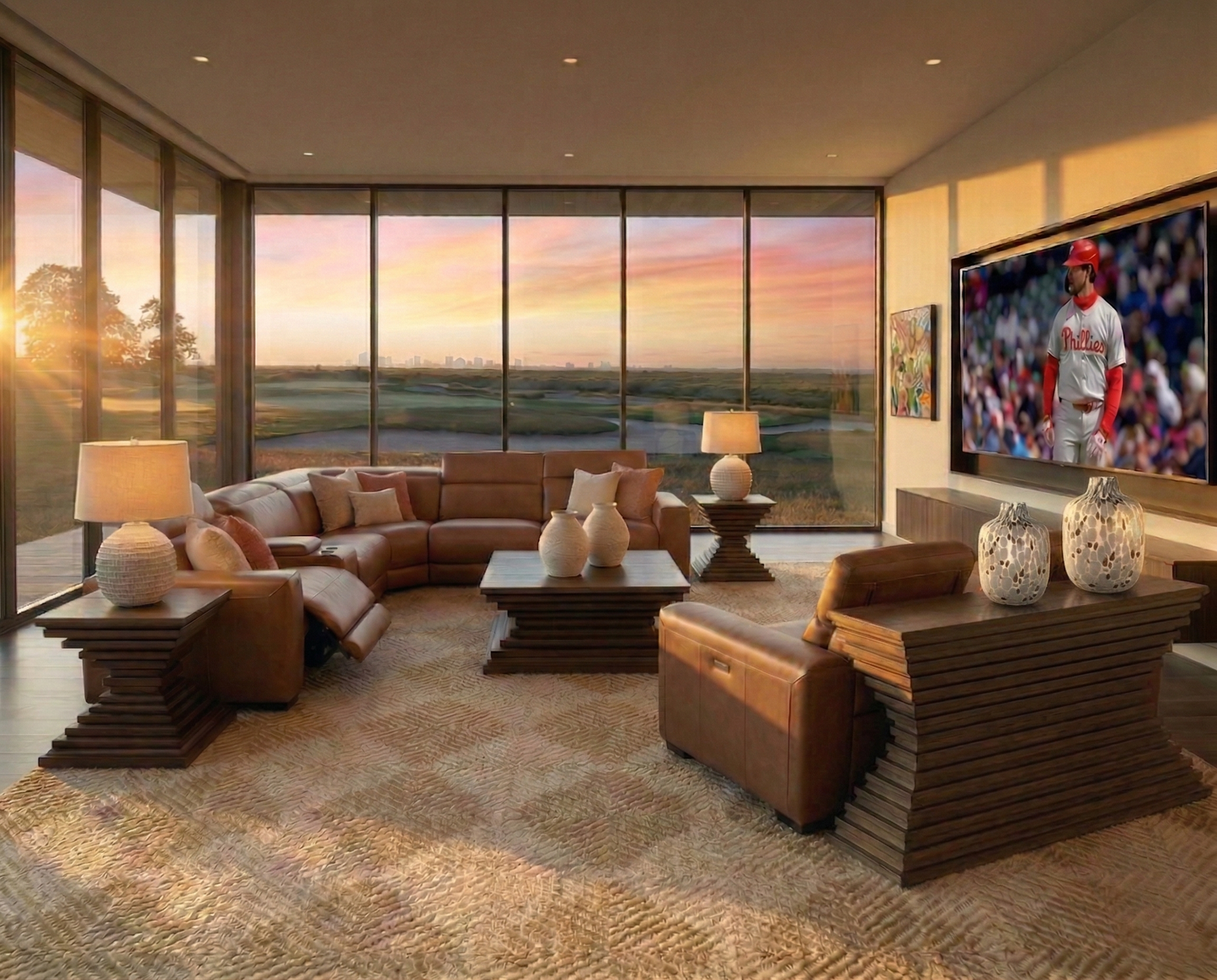 Magic Man 6-Piece Power Reclining Sectional with Console Signature Design by Ashley® Living Room