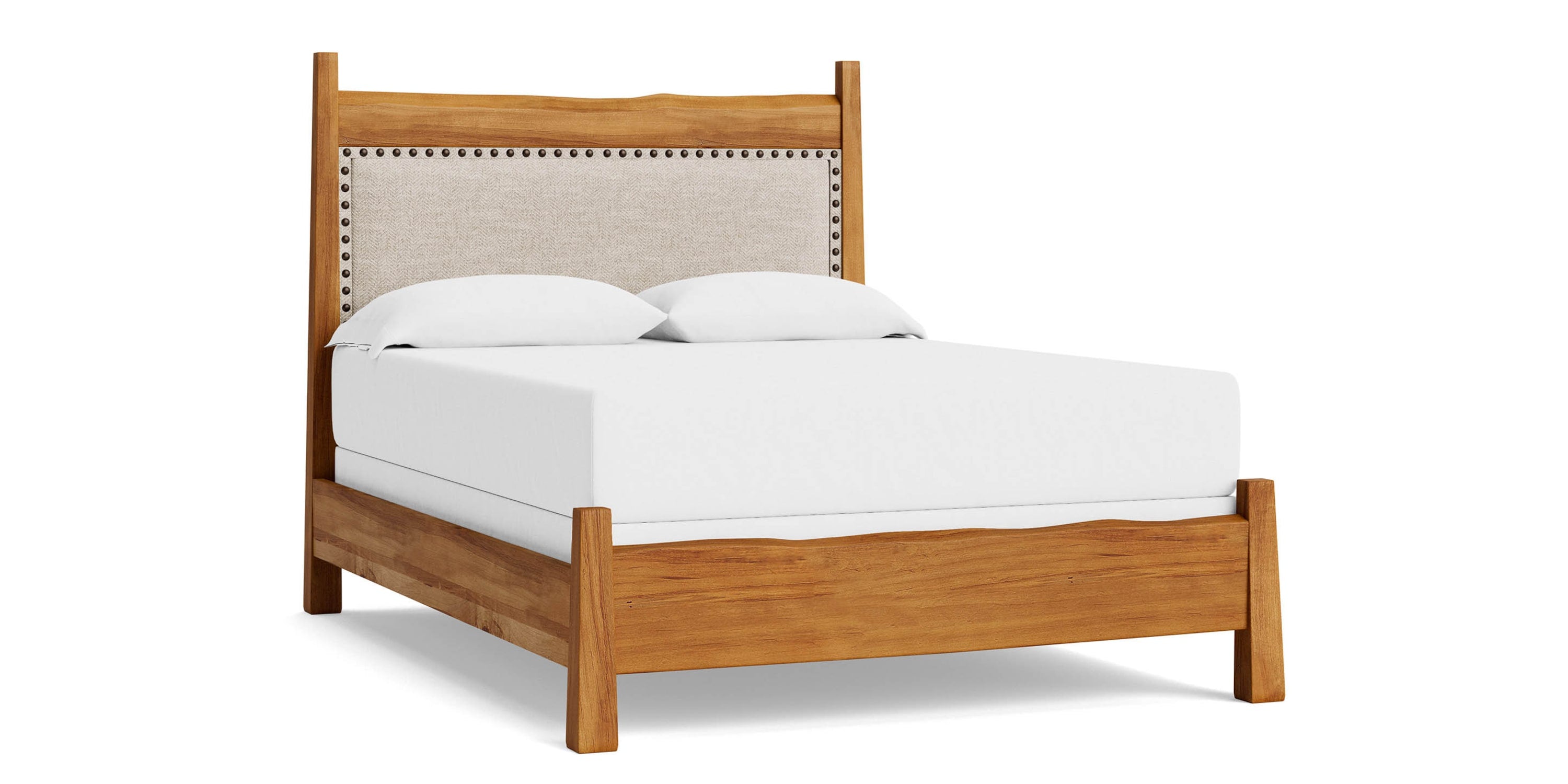 Heritage Live Edge Upholstered Bed Bassett Bedroom Furniture