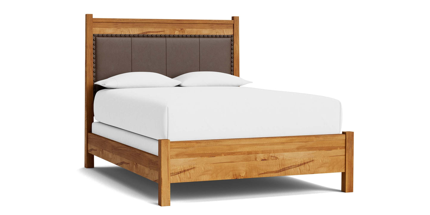 Heritage Leather Upholstered Bed Bassett Bedroom Furniture