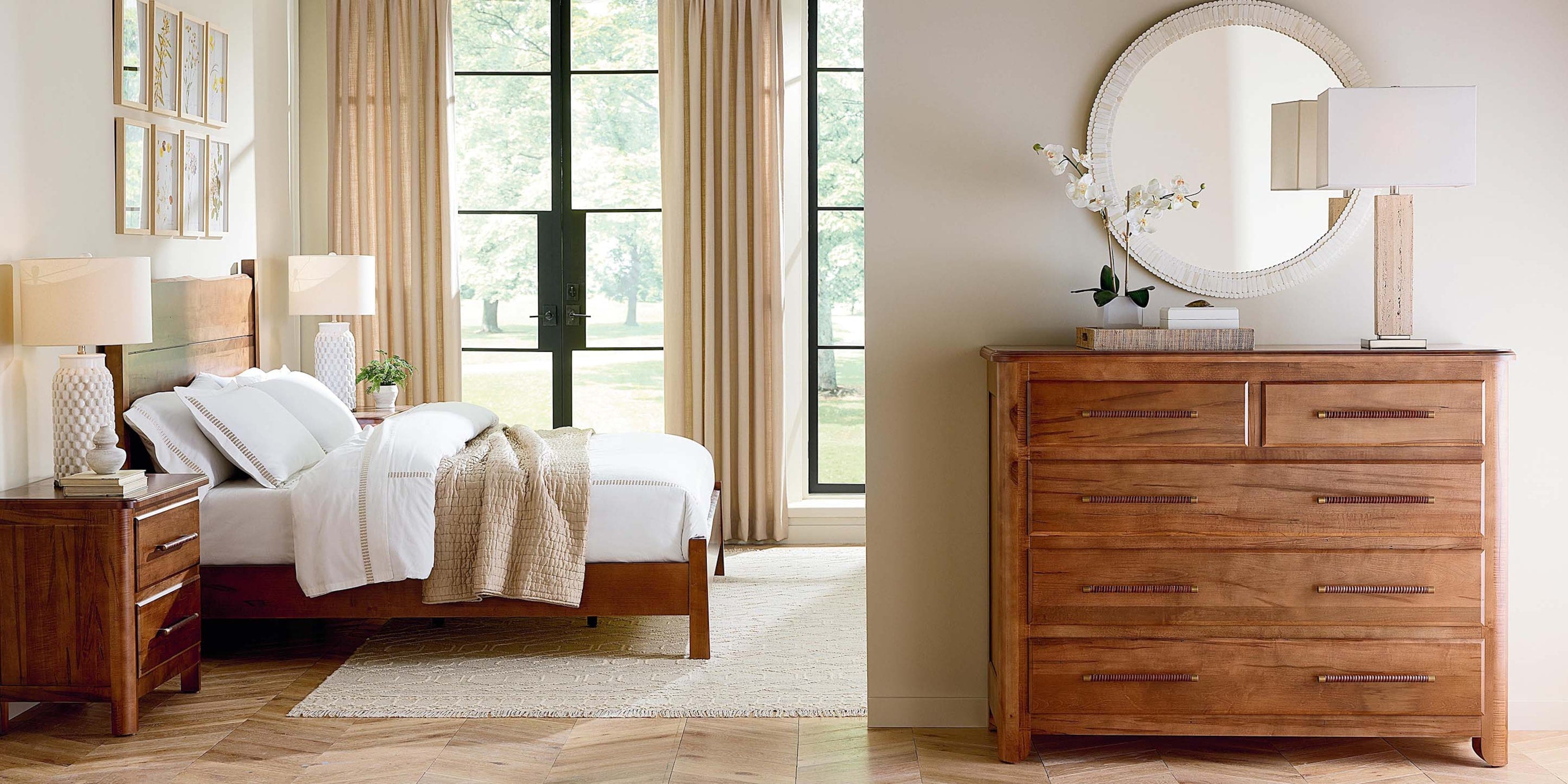 Heritage Live Edge Panel Bed Bassett Bedroom Furniture