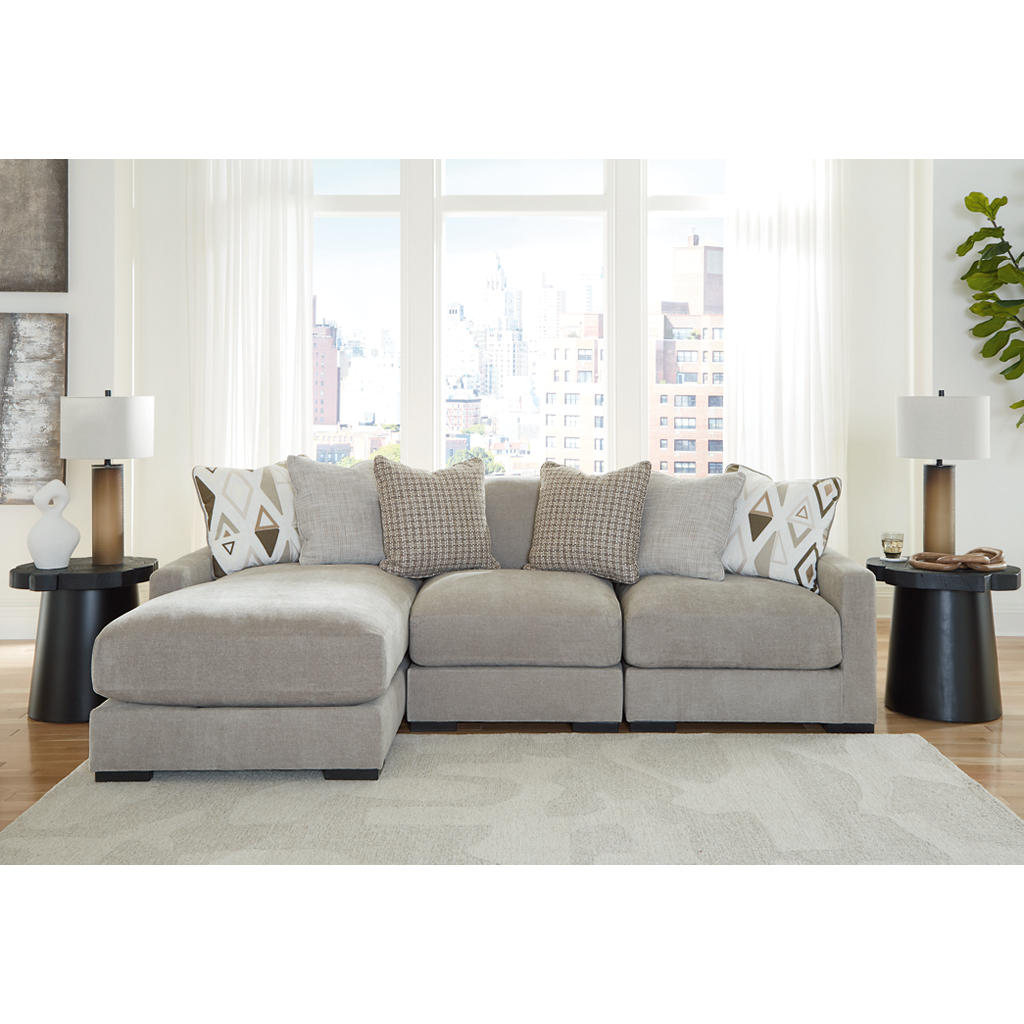 Aslan Court 3-Piece Sofa Sectional with Chaise Benchcraft® Living Room
