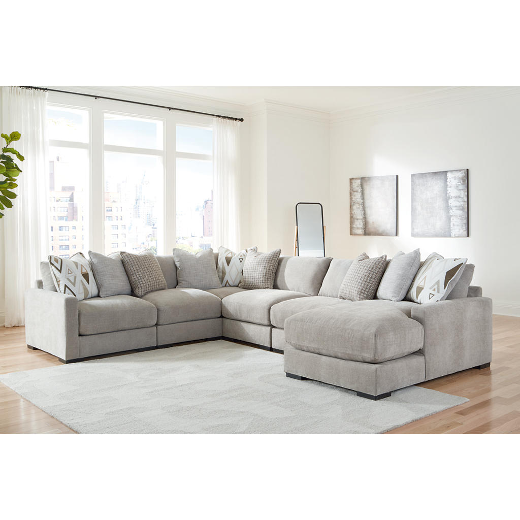 Aslan Court 6-Piece Sectional with Chaise Benchcraft® Living Room