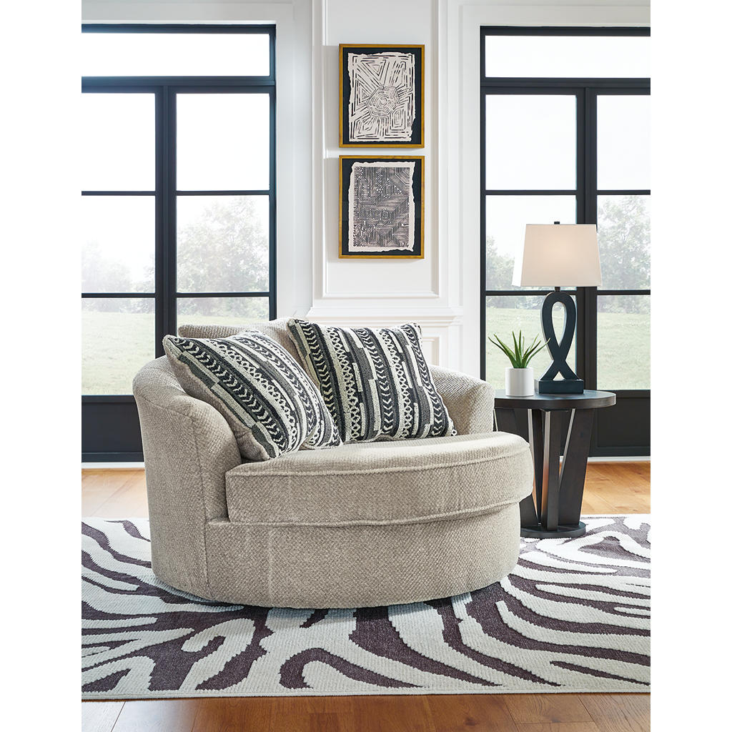 Calnita Oversized Swivel Chair and Ottoman Benchcraft® Uncategorized