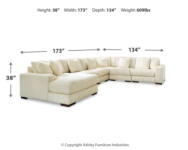 Lindyn 6-Piece Sectional with Ottoman