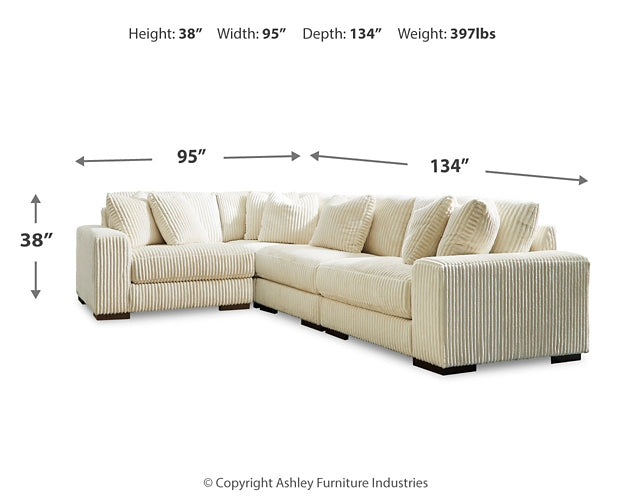 Lindyn 4-Piece Sectional with Ottoman