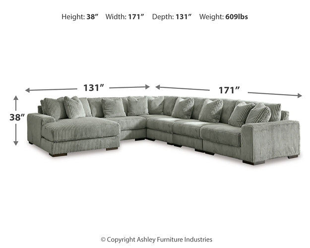 Lindyn 6-Piece Sectional with Ottoman