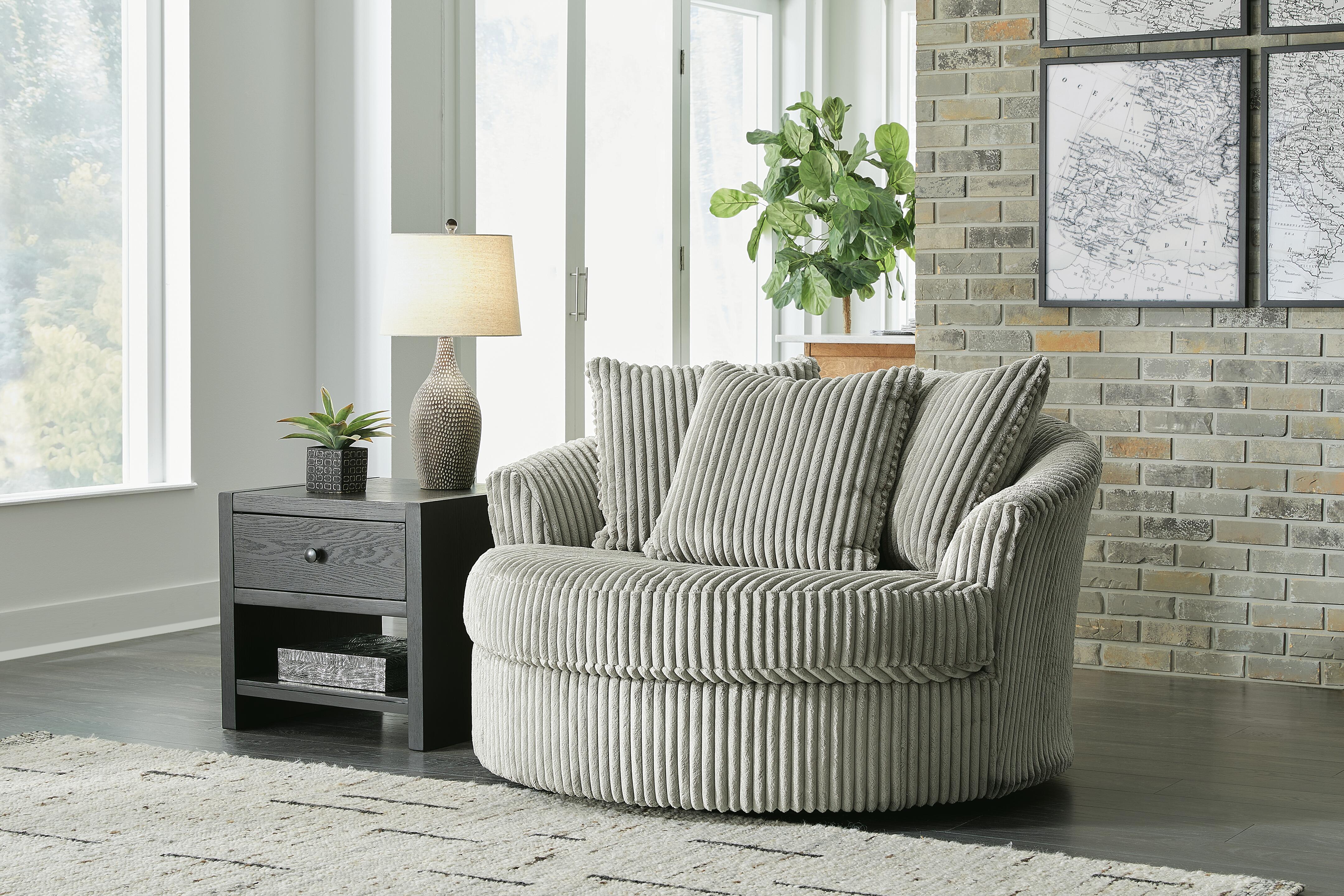 Lindyn 4-Piece Sectional, Swivel Chair and Ottoman — 6 Pieces Signature Design by Ashley® Living Room