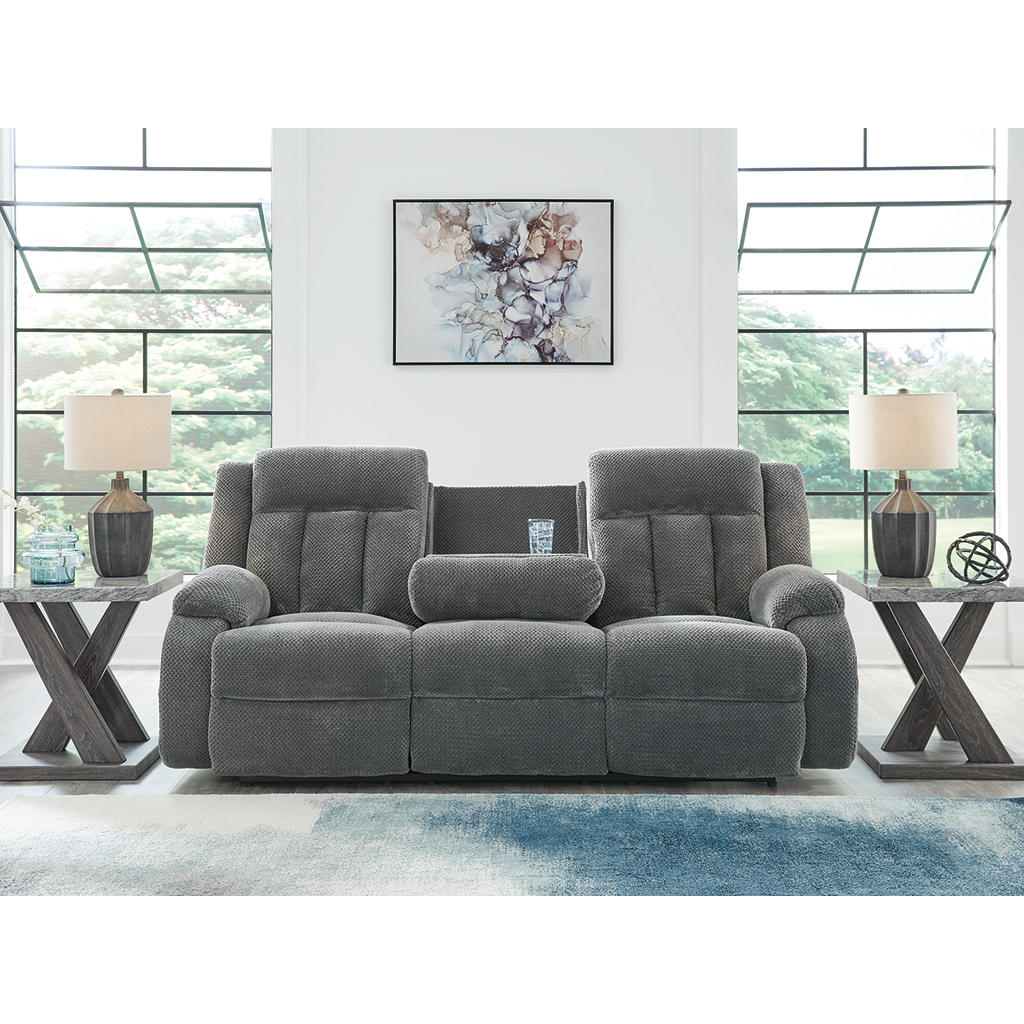 Observation Power Reclining Sofa with Drop Down Table Signature Design by Ashley® Living Room