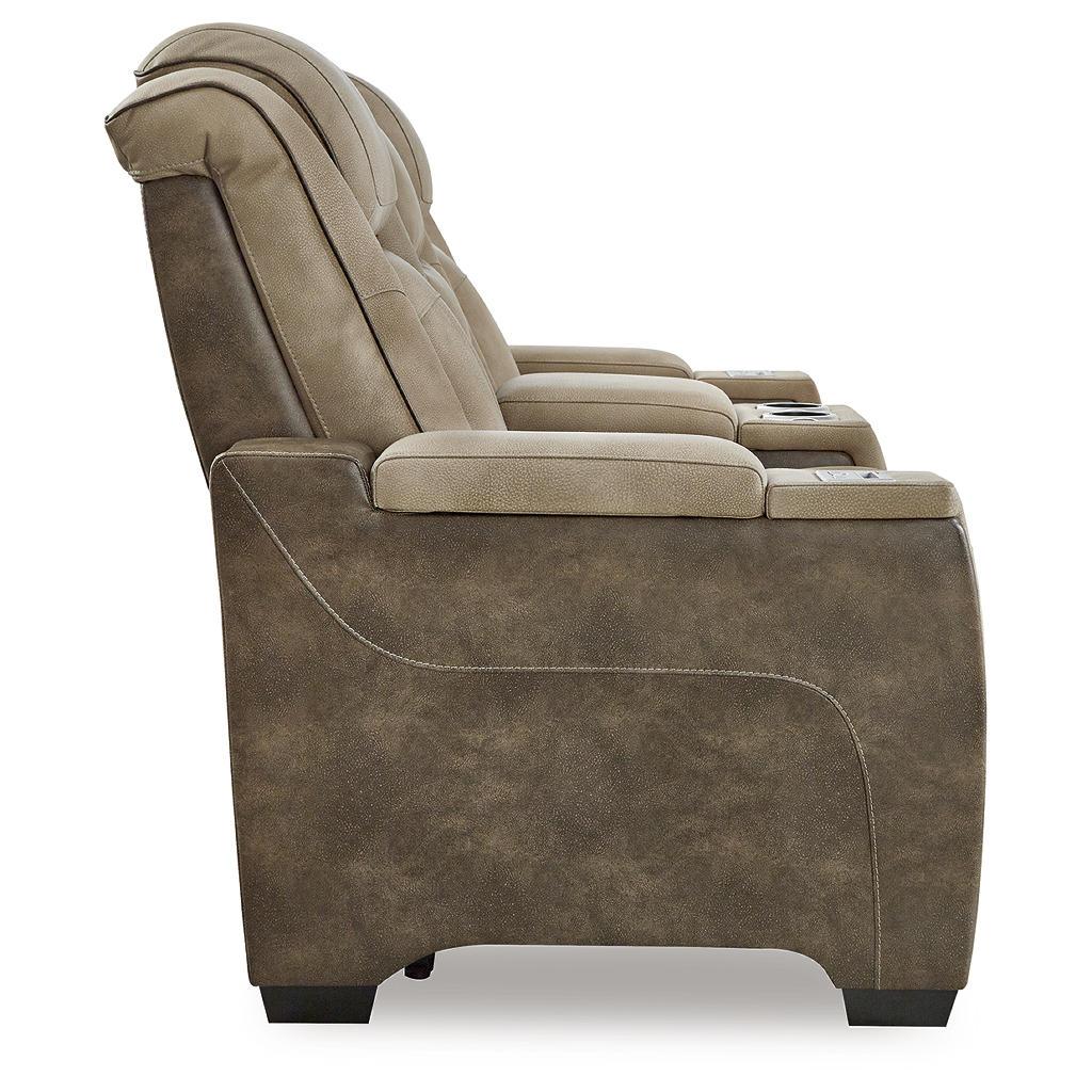 Next-Gen Durapella Console Loveseat — Sand, Extended Ottoman Signature Design by Ashley® Living Room