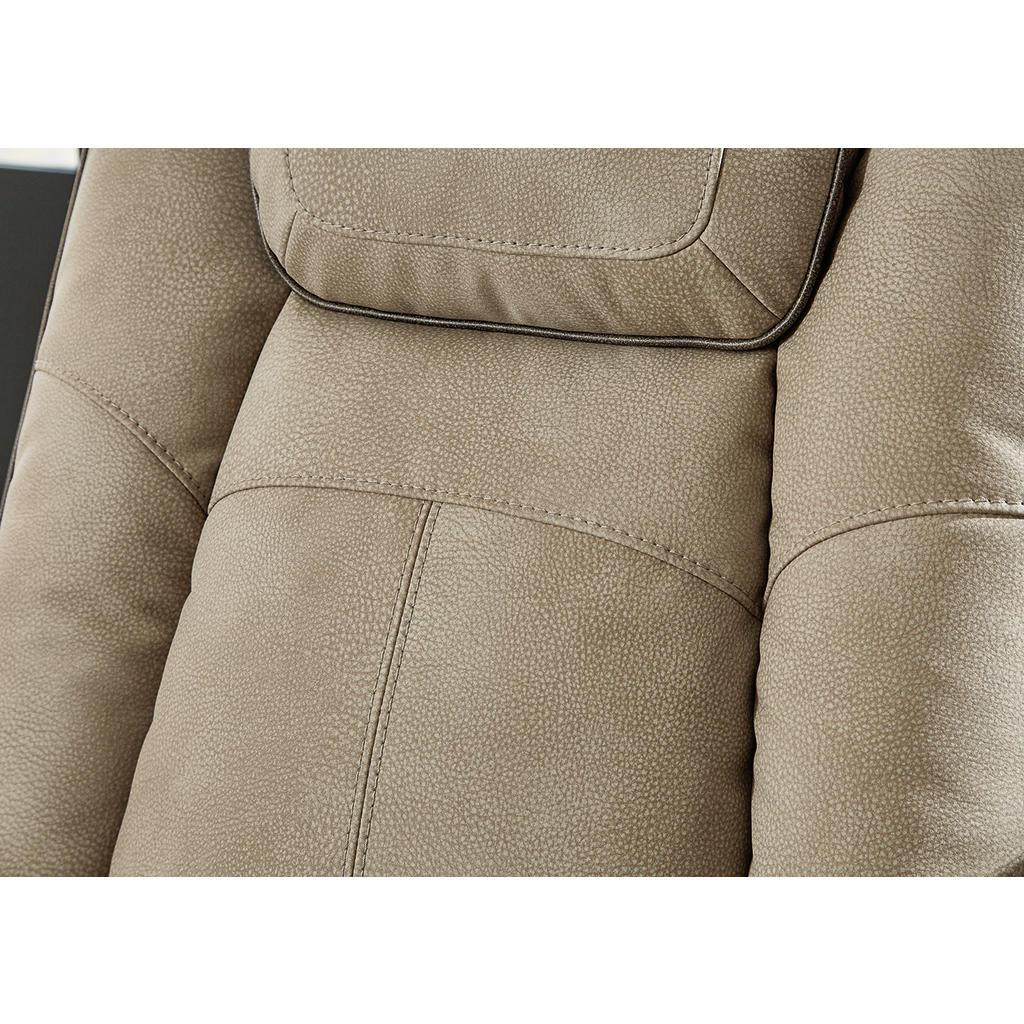 Next-Gen Durapella Power Sofa — Sand, Extended Ottomans Signature Design by Ashley® Living Room