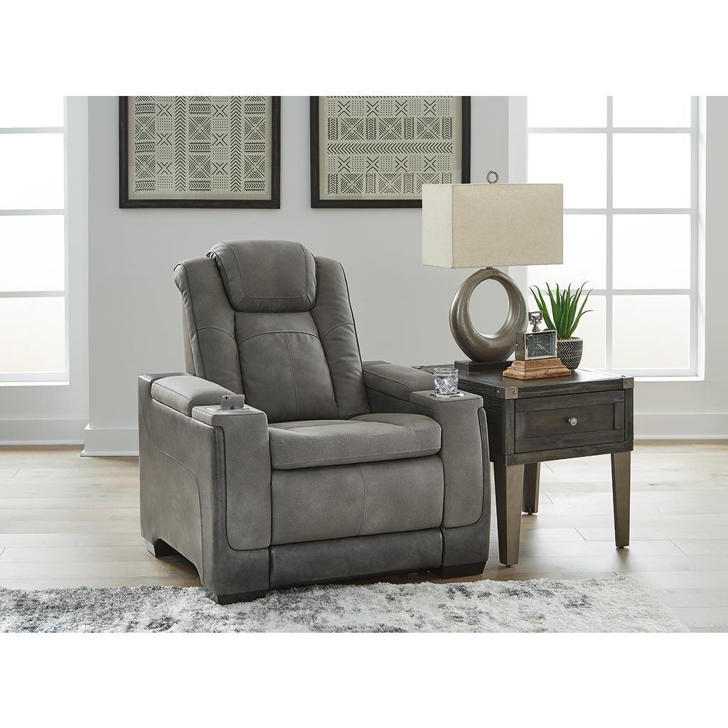 Next-Gen Durapella Power Recliner — Slate 39 Inch Signature Design by Ashley® Living Room